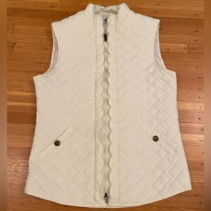 Southern Proper white quilted vest